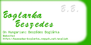 boglarka beszedes business card