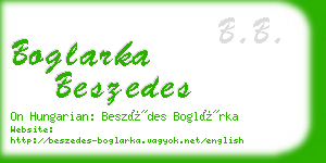 boglarka beszedes business card